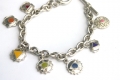 Tiffany Style Bracelet with 7 Chakra Charms