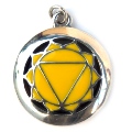 Aromatherapy Chakra Pendant Chakra 3, Solar Plexus - Sterling Silver, Yellow