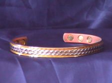 Gold Silver Braid Tesla Energy Energized Magnetic Bracelet