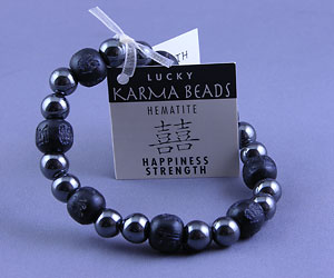 Hematite/Black - Happiness & Strength Kamology Bracelet